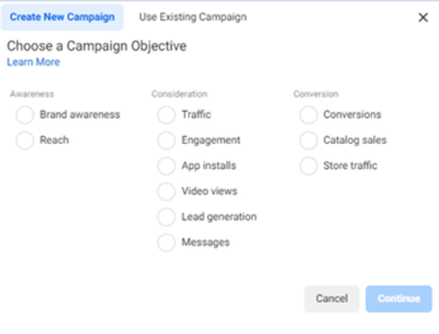 Chose Campaign Objective
