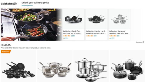 amazon search result displaying example of sponsored brand