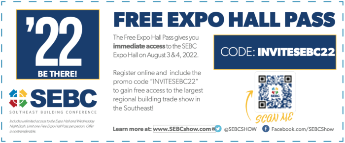 Free Expo Hall Pass SEBC