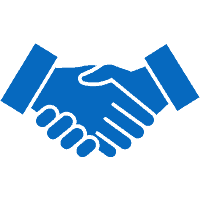 Blue Handshake icon