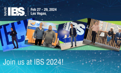 Blue Tangerine team members presenting at past International Builders Shows and text that reads Join us at IBS 2024