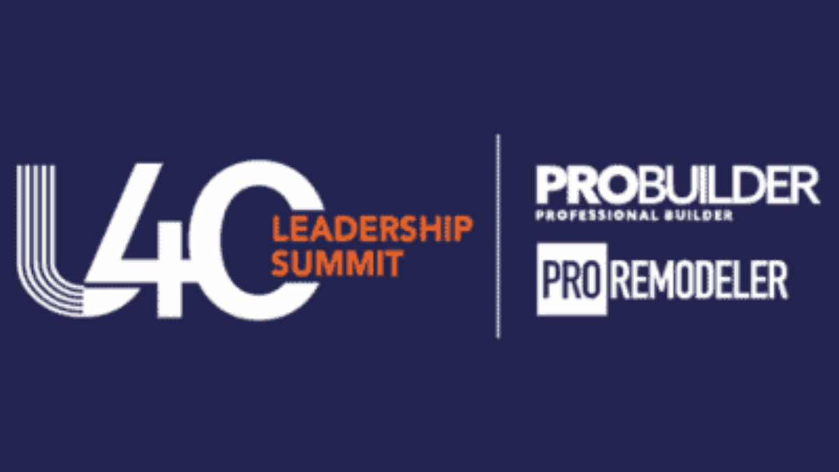 U40 Leadership Summit Logo on a blue background