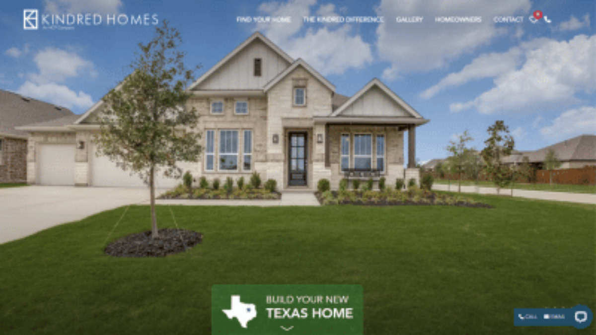 Kindred Homes website
