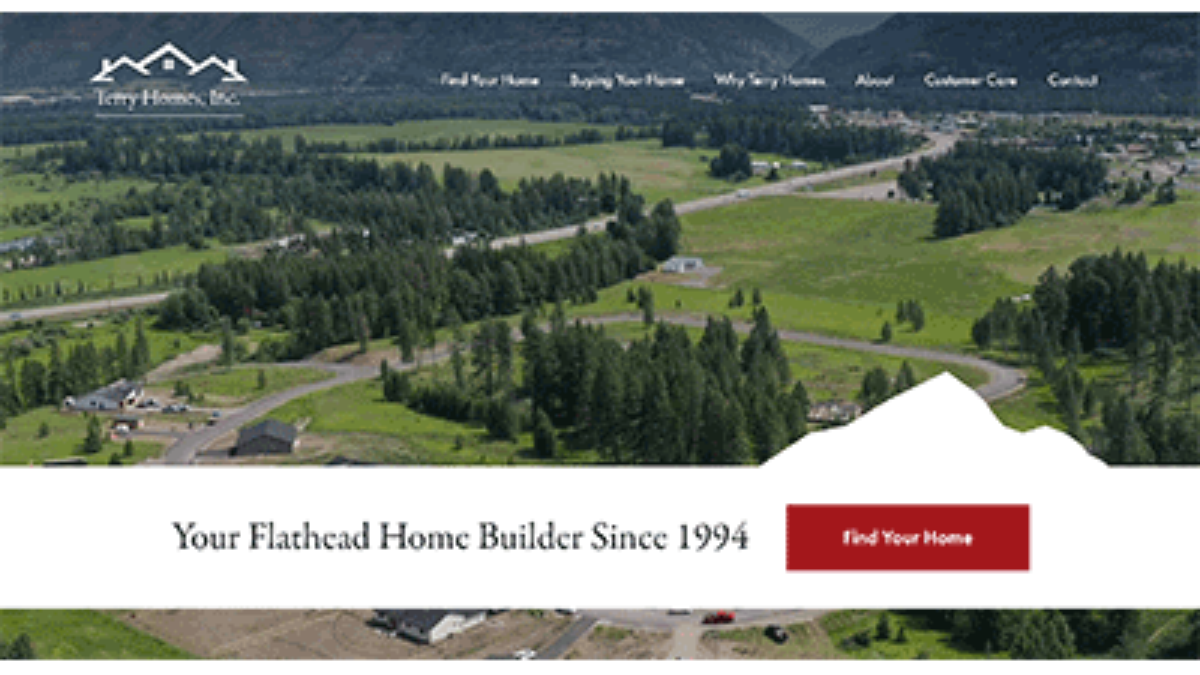 Terry Homes MT Website by Blue Tangerine