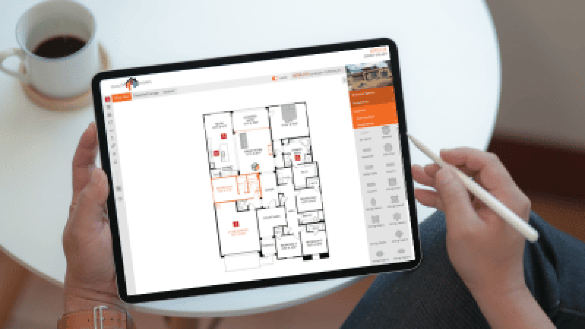 Interactive floor plan on ipad